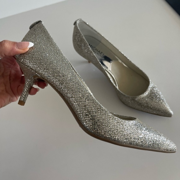 **SOLD** Brand New Michael Kors Silver Heels - Picture 6 of 6
